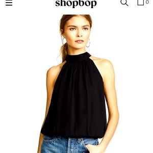 Alice + Olivia Maris halter top in Sage